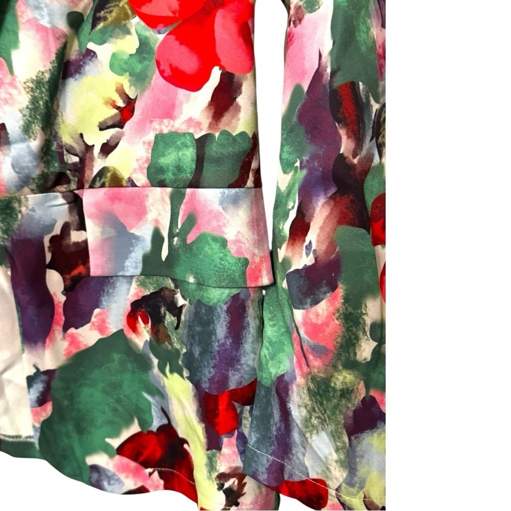 Floral Multicolor Women's Blazer - Picture 7 of 10